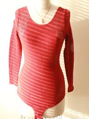 free people intimate lace knit bodysuit